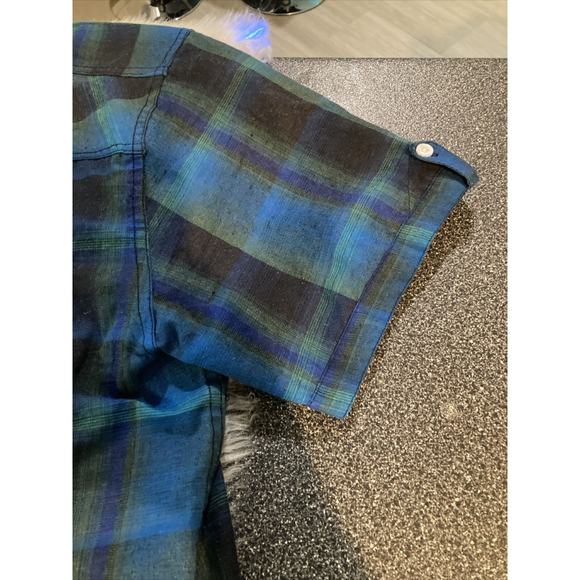 For Him London Brand Men’s Slim Fit Blue button, short sleeve shirt Size XXL - Picture 5 of 10